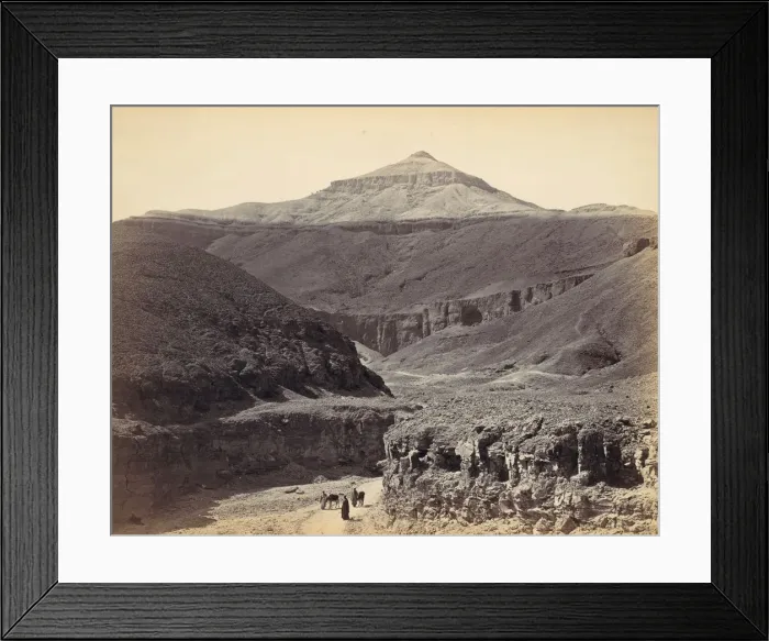 Framed Print : Valley of the Kings, Thebes, ca. 1857, printed 1870s. Creator: Francis Frith Framed Print : Valley of the Kings, Thebes, ca. 1857, printed 1870s. Creator: Francis Frith