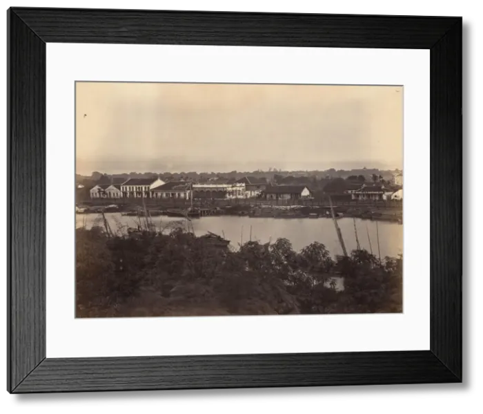 Framed Print : Vue de Saigon (Feuille No. 2), 1866. Creator: Emile Gsell Framed Print : Vue de Saigon (Feuille No. 2), 1866. Creator: Emile Gsell