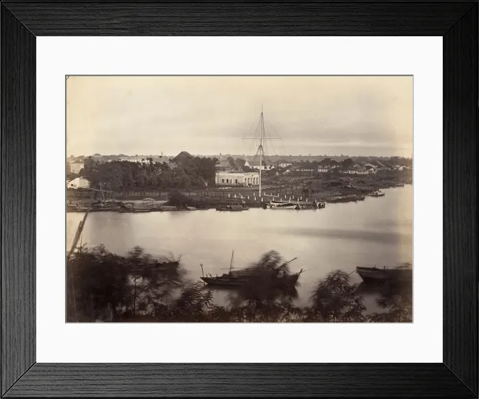 Framed Print : Vue de Saigon (Feuille No. 1), 1866. Creator: Emile Gsell Framed Print : Vue de Saigon (Feuille No. 1), 1866. Creator: Emile Gsell