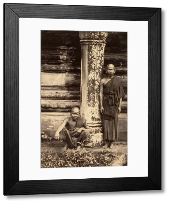 Framed Print : Bonzes de la Grande Pagode, 1866. Creator: Emile Gsell Framed Print : Bonzes de la Grande Pagode, 1866. Creator: Emile Gsell