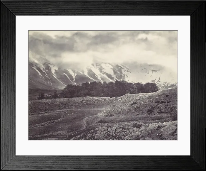 Framed Print : Distant View of the Cedars of Lebanon, ca. 1857. Creator: Francis Frith Framed Print : Distant View of the Cedars of Lebanon, ca. 1857. Creator: Francis Frith