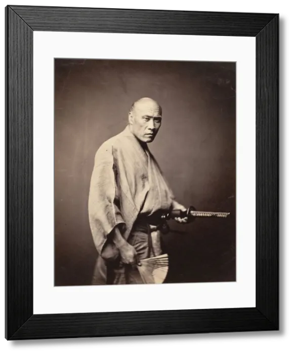 Framed Print : Samurai, Yokohama, 1864-65. Creator: Felice Beato Framed Print : Samurai, Yokohama, 1864-65. Creator: Felice Beato