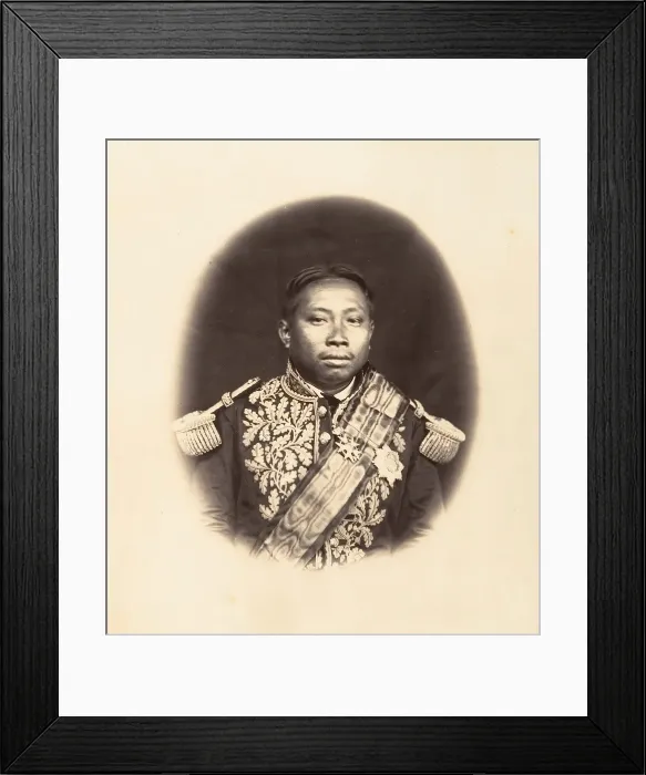 Framed Print : S. M. Norodon, Roi du Cambodge, 1866. Creator: Emile Gsell Framed Print : S. M. Norodon, Roi du Cambodge, 1866. Creator: Emile Gsell