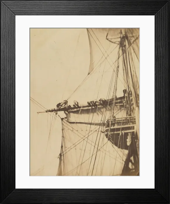 Framed Print : Prenant un Ris a Bord de L Astree, 1871. Creator: Felix Auguste Leclerc Framed Print : Prenant un Ris a Bord de L Astree, 1871. Creator: Felix Auguste Leclerc