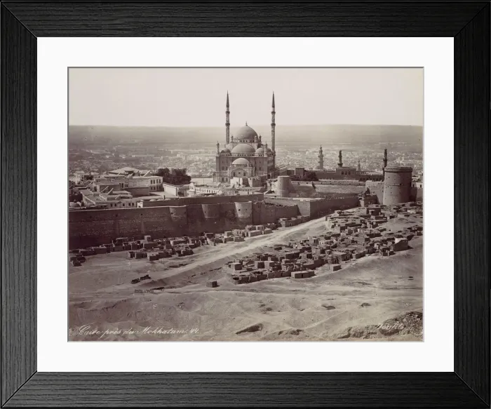Framed Print : Caire pres du Mokkatam, 1870s. Creator: Felix Bonfils Framed Print : Caire pres du Mokkatam, 1870s. Creator: Felix Bonfils