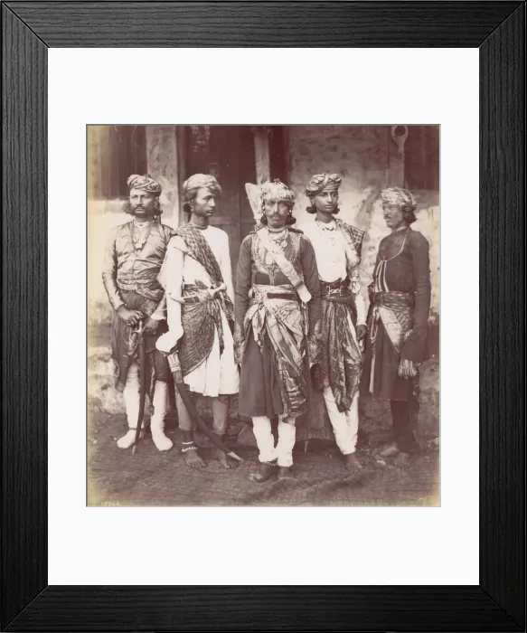 Framed Print : Rajpoots, 1870s. Creator: Francis Frith Framed Print : Rajpoots, 1870s. Creator: Francis Frith