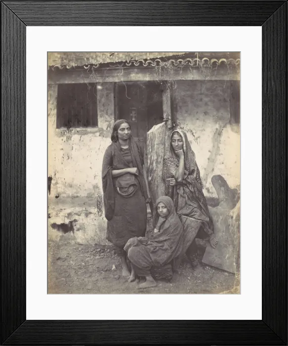 Framed Print : Three East Indian Women, 1870s. Creator: Francis Frith Framed Print : Three East Indian Women, 1870s. Creator: Francis Frith