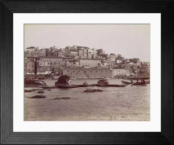 Framed Print : Panorama de Jaffa, ca. 1880. Creator: Felix Bonfils