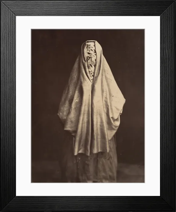 Framed Print : Femme turque en toilette de ville, 1870s. Creator: Felix Bonfils Framed Print : Femme turque en toilette de ville, 1870s. Creator: Felix Bonfils