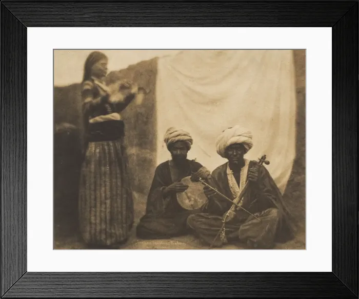 Framed Print : Egyptian Musicians (Rawabi) and Almee, February 20, 1852 Framed Print : Egyptian Musicians (Rawabi) and Almee, February 20, 1852
