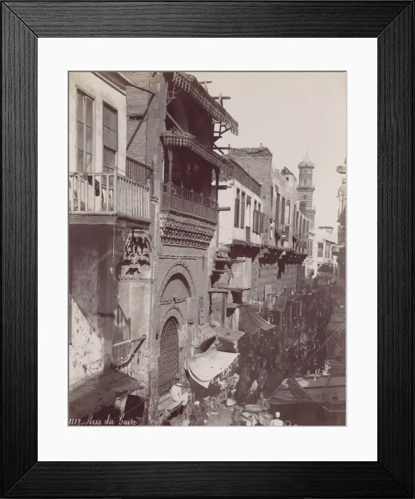 Framed Print : Rue du Caire, 1870s. Creator: Felix Bonfils Framed Print : Rue du Caire, 1870s. Creator: Felix Bonfils