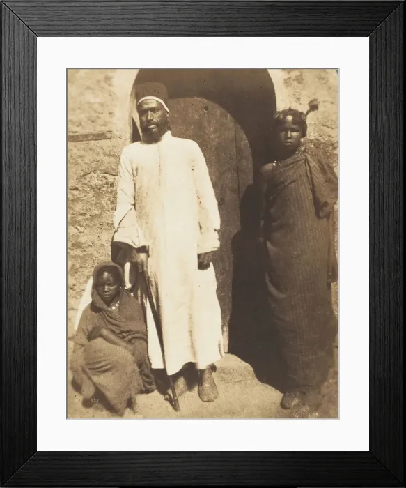 Framed Print : Abu Nabut and Negro Slaves in Cairo, April 22, 1852. Creator: Ernest Benecke Framed Print : Abu Nabut and Negro Slaves in Cairo, April 22, 1852. Creator: Ernest Benecke