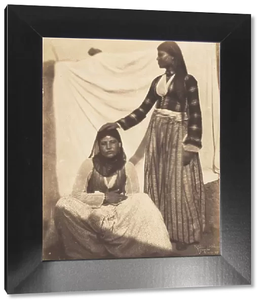Wassileh and Lhedeh, Ghawagea, 1852. Creator: Ernest Benecke