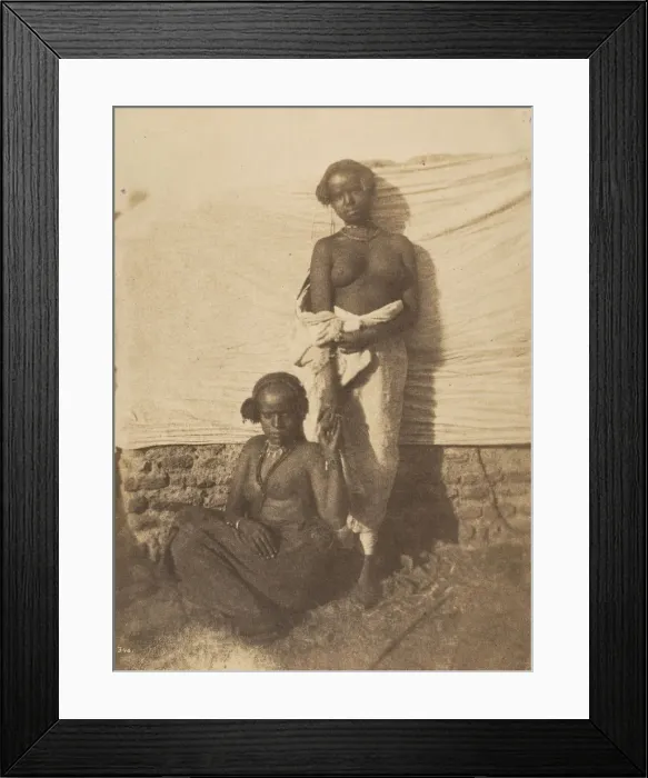 Framed Print : [Two Women], 1852. Creator: Ernest Benecke