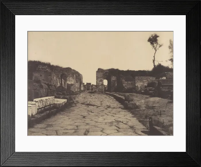 Framed Print : Pompeii, Pompeys Lane, Tomb Monument of Mamia, ca. 1853 Framed Print : Pompeii, Pompeys Lane, Tomb Monument of Mamia, ca. 1853