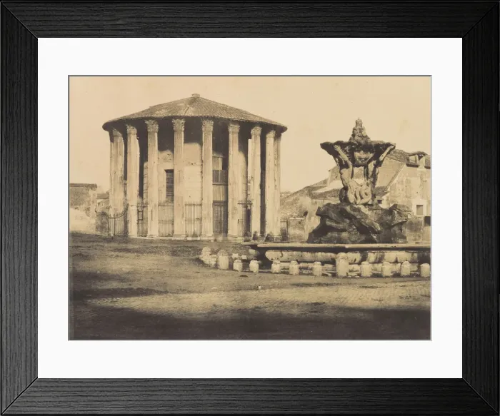 Framed Print : Temple of Vesta and Fountain, Piazza Bocca della Verita, ca. 1855 Framed Print : Temple of Vesta and Fountain, Piazza Bocca della Verita, ca. 1855