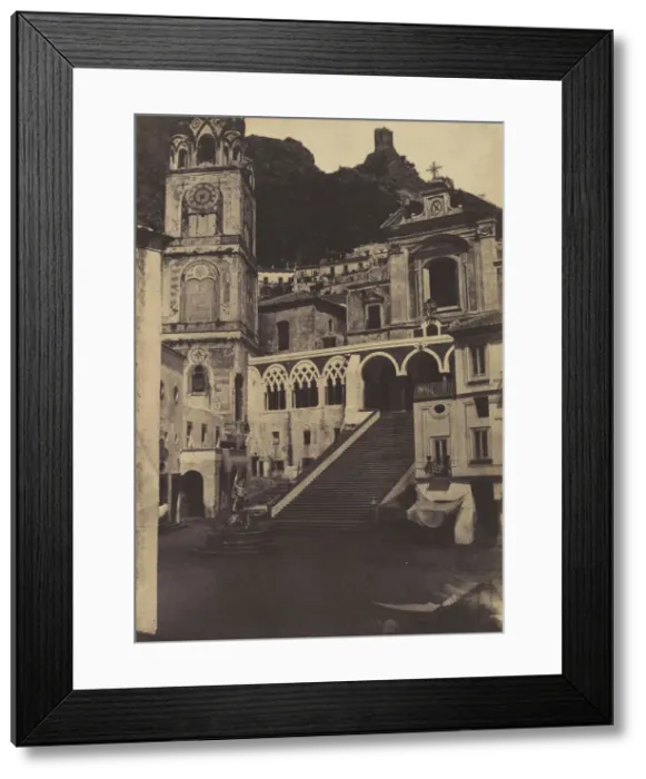 Framed Print : Amalfi, Cathedral, 1853. Creator: Firmin-Eugene Le Dien Framed Print : Amalfi, Cathedral, 1853. Creator: Firmin-Eugene Le Dien