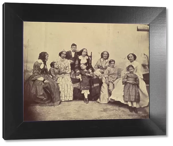 [Ten members of the Antoine family], 1850s-60s. Creator: Franz Antoine