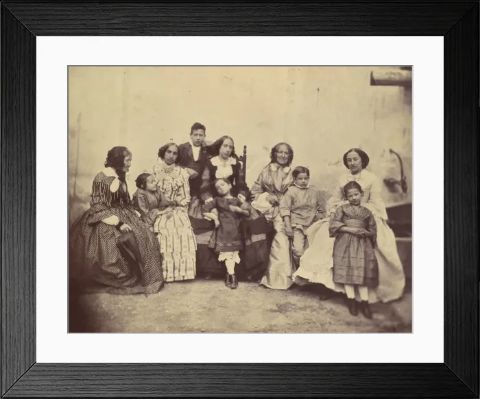 Framed Print : [Ten members of the Antoine family], 1850s-60s. Creator: Franz Antoine