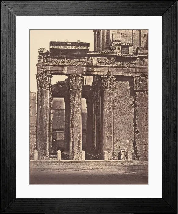 Framed Print : Tempio di Antonino e Faustina, 1848-52. Creator: Eugene Constant Framed Print : Tempio di Antonino e Faustina, 1848-52. Creator: Eugene Constant