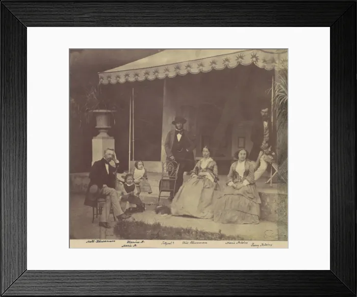 Framed Print : [Group Portrait of the Antoine and Housermann Families], 1850s-60s. Creator: Franz Antoine