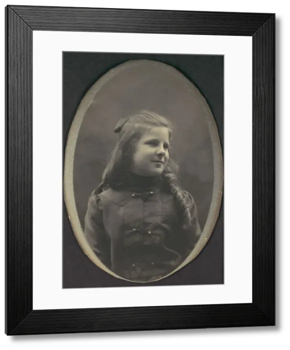 Framed Print : [Girl with Ringlets, Half Length], 1890s. Creator: Frederick Gutekunst