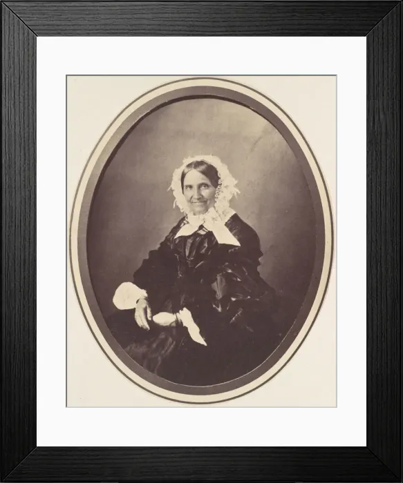 Framed Print : [Portrait of an Elderly Woman], 1850s-60s. Creator: Franz Antoine