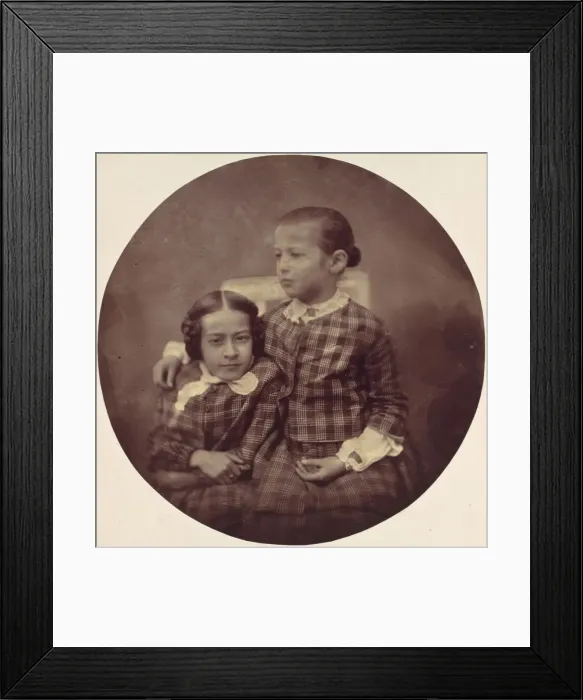 Framed Print : Hermine and Marie Antoine, 1850s-60s. Creator: Franz Antoine Framed Print : Hermine and Marie Antoine, 1850s-60s. Creator: Franz Antoine