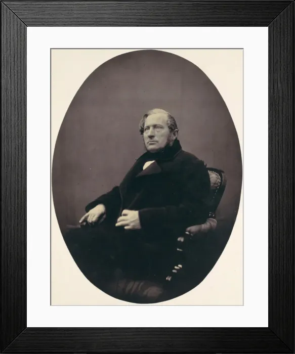 Framed Print : [Man Seated in Armchair], 1850s-60s. Creator: Franz Antoine