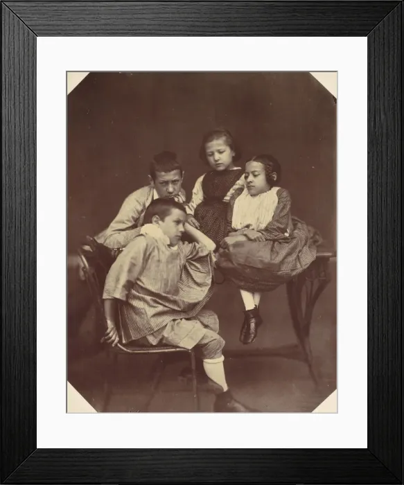 Framed Print : Alfons, Eugen, Marie, and Hermine Antoine, 1850s-60s. Creator: Franz Antoine Framed Print : Alfons, Eugen, Marie, and Hermine Antoine, 1850s-60s. Creator: Franz Antoine