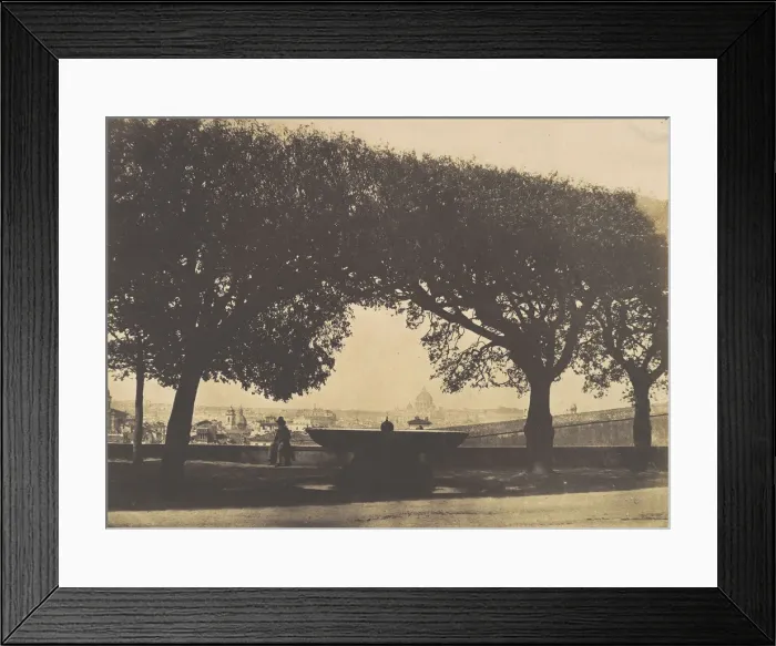 Framed Print : View from the French Academy at the Villa Medici, ca. 1852. Creator: Giacomo Caneva Framed Print : View from the French Academy at the Villa Medici, ca. 1852. Creator: Giacomo Caneva