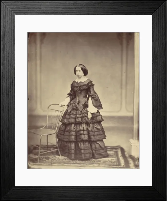 Framed Print : Frau Hofrat Josefine Raymond, 1850s-60s. Creator: Franz Antoine