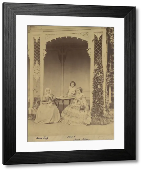 Framed Print : Anna Woss, Marie and Marie Antoine, 1850s-60s. Creator: Franz Antoine Framed Print : Anna Woss, Marie and Marie Antoine, 1850s-60s. Creator: Franz Antoine