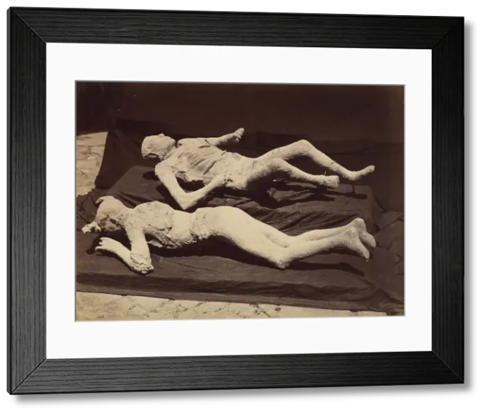 Framed Print : [Plaster Casts of Bodies, Pompeii], ca. 1875. Creator: Giorgio Sommer