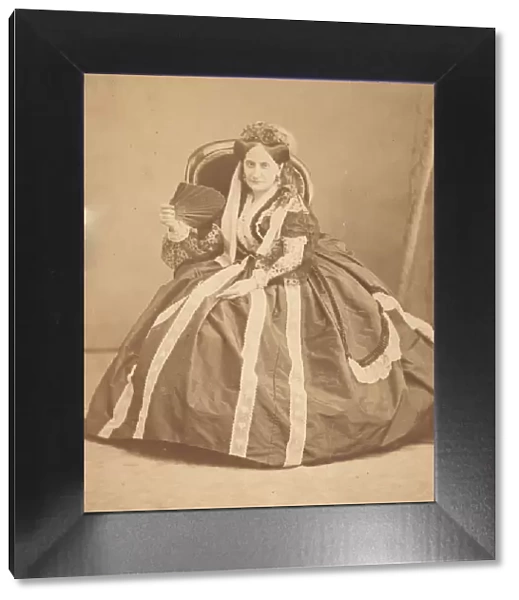 [La Comtesse Seated with Fan], 1860s. Creator: Giovanni Morotti