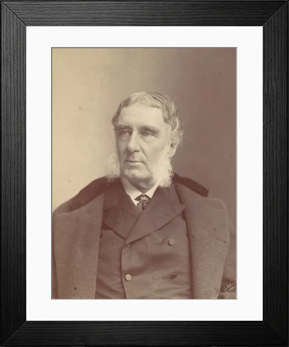 Framed Print : [Man with Side Whiskers], 1870s-80s. Creator: Frederick Gutekunst