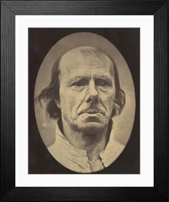 Framed Print : Figure 3: The face of an old man... photographed in repose. 1854-56, printed 1862 Framed Print : Figure 3: The face of an old man... photographed in repose. 1854-56, printed 1862
