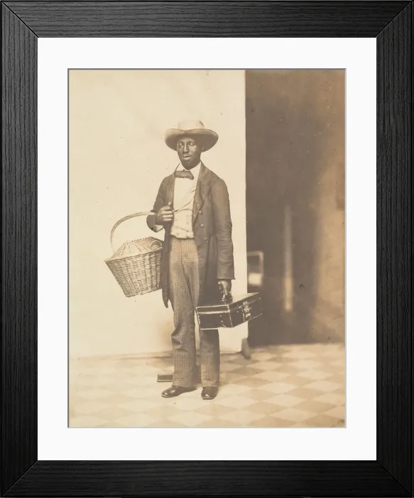 Framed Print : Sam (Campus Vendor, from a Yale Class Abum), ca. 1858. Creator: George K. Warren Framed Print : Sam (Campus Vendor, from a Yale Class Abum), ca. 1858. Creator: George K. Warren