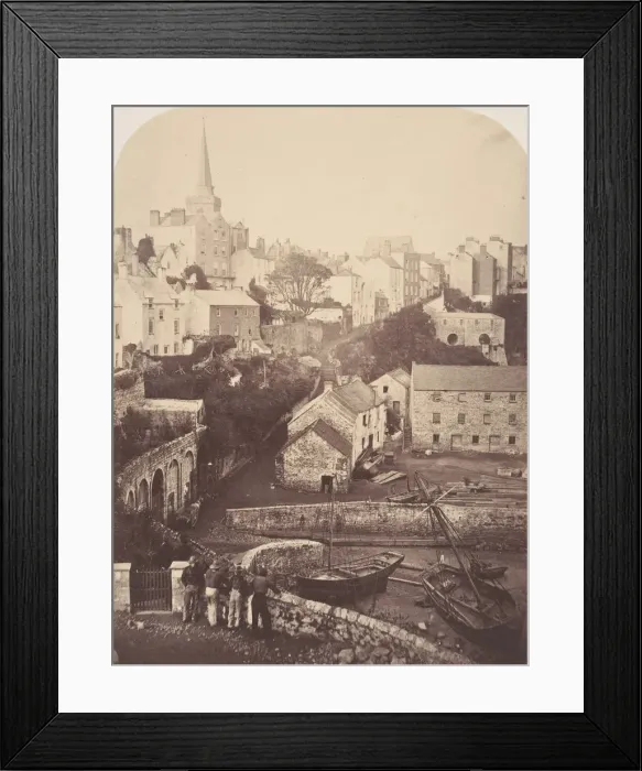 Framed Print : Part of Tenby Town and Harbour, 1853. Creator: George B. Stokes Framed Print : Part of Tenby Town and Harbour, 1853. Creator: George B. Stokes