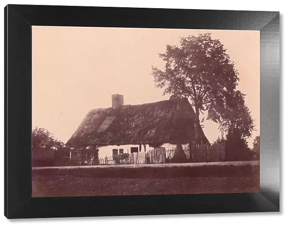 Maison au toit de chaume, 1850-53. Creator: Unknown