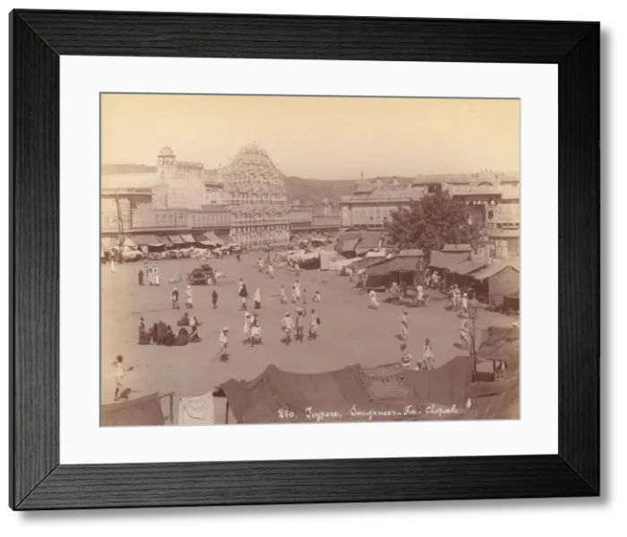 Framed Print : Jaipur, Sanganeer - Ka - Chopal, 1860s-70s. Creator: Unknown Framed Print : Jaipur, Sanganeer - Ka - Chopal, 1860s-70s. Creator: Unknown