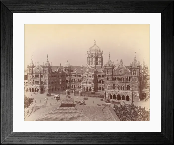 Framed Print : Victoria Terminus Building, Mumbai, 1860s-70s. Creator: Unknown Framed Print : Victoria Terminus Building, Mumbai, 1860s-70s. Creator: Unknown