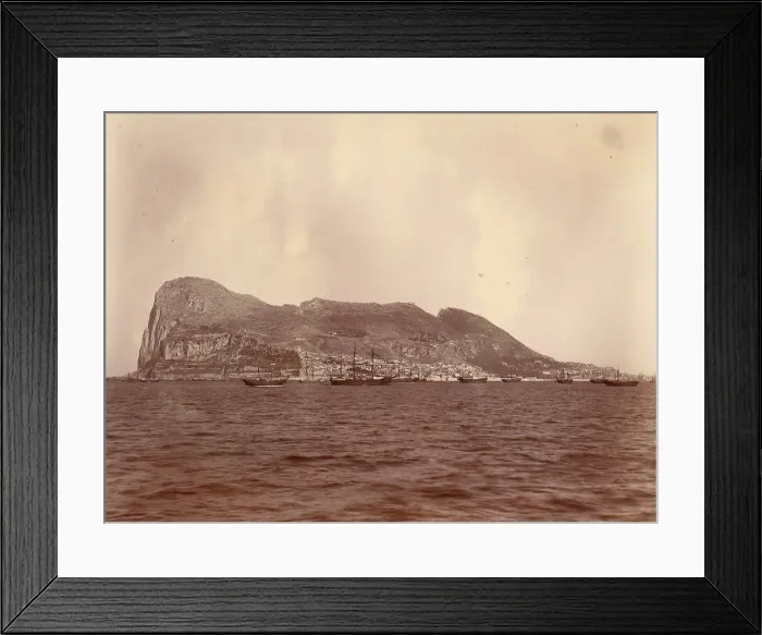 Framed Print : Rock of Gibraltar, 1880s-90s. Creator: Unknown Framed Print : Rock of Gibraltar, 1880s-90s. Creator: Unknown