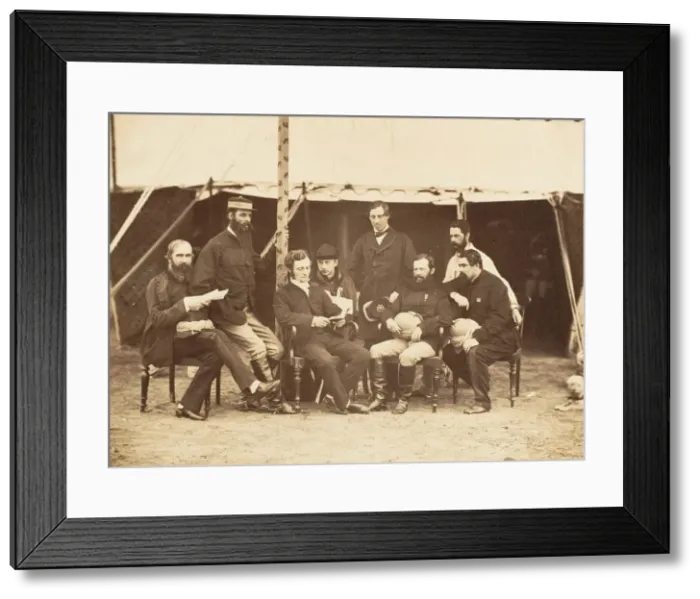 Framed Print : Group Portrait: (L-R)Col. Yule P. W. D. Major Jones A. D. C. Mr. Walters, Captain Stanley