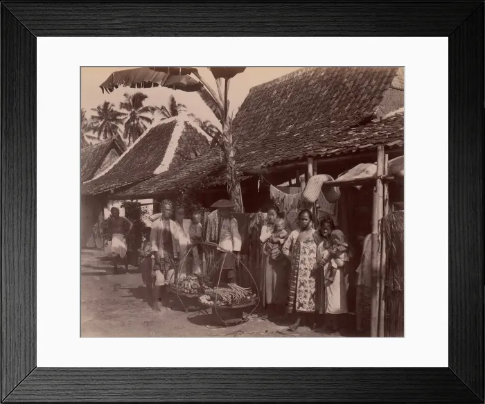 Framed Print : Scene in Batavia, 1860s-70s. Creator: Unknown Framed Print : Scene in Batavia, 1860s-70s. Creator: Unknown