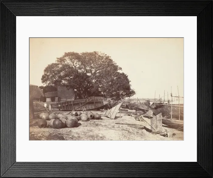 Framed Print : View of Chandanagore, 1858-61. Creator: Unknown Framed Print : View of Chandanagore, 1858-61. Creator: Unknown