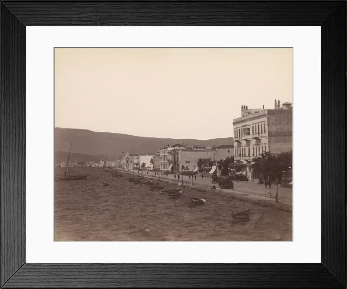 Framed Print : Smyrna, General View of the Quais, 1880s. Creator: Unknown Framed Print : Smyrna, General View of the Quais, 1880s. Creator: Unknown