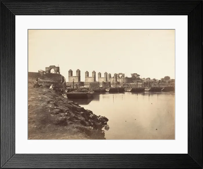 Framed Print : Suspension Bridge Over the Hindun River Destroyed by the Rebels in 1857, 1858-61 Framed Print : Suspension Bridge Over the Hindun River Destroyed by the Rebels in 1857, 1858-61