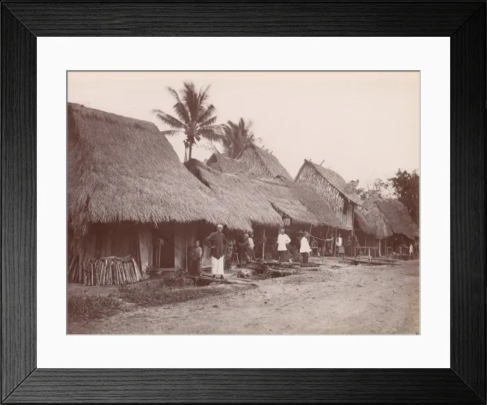 Framed Print : Chinese Village, Singapore, 1860s-70s. Creator: Unknown Framed Print : Chinese Village, Singapore, 1860s-70s. Creator: Unknown