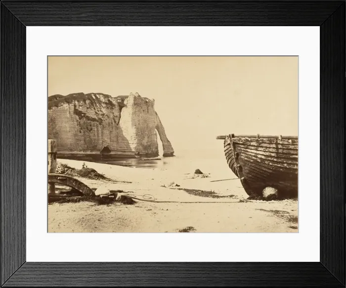 Framed Print : Beach at Etretat, 1870s. Creator: Unknown Framed Print : Beach at Etretat, 1870s. Creator: Unknown